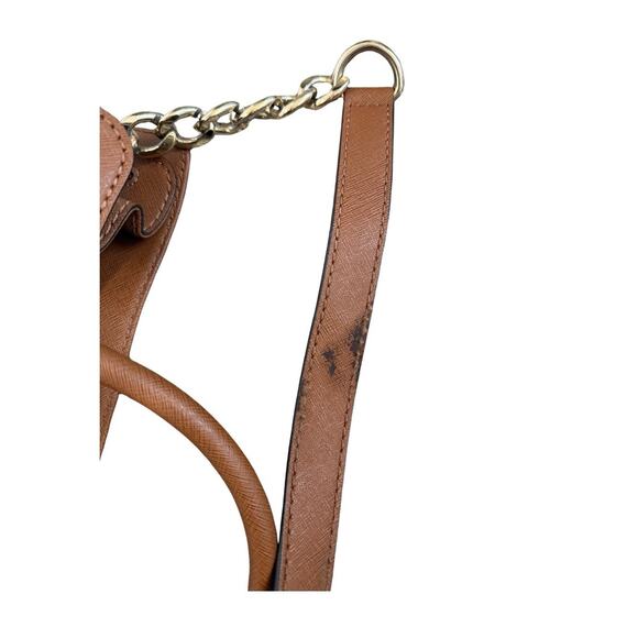 Michael Kors Hamilton Large Saffiano Leather Tote Bag Cognac Brown Tote Bag - Picture 6 of 10